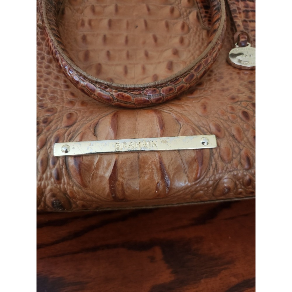 Pecan Brahmin Finley Carryall leather satchel bag Large See Description - Picture 2 of 10